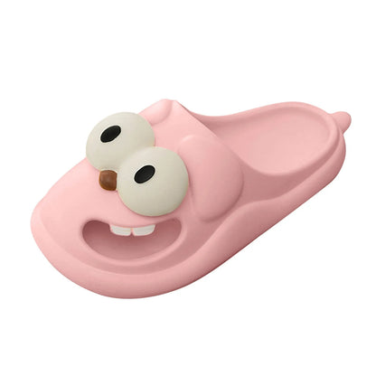 Tongue Kiss Slippers Big Eye Dog Slippers Cute Funny Big Eye Dog Fun Cartoon Package Head Eva Slippers For Women